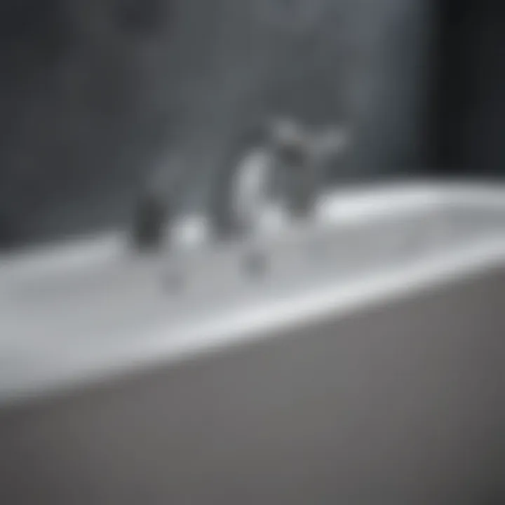 Close-up view of bathtub jets showcasing intricate design