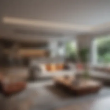 Cohesive Design Elements Merging Living Room and Kitchen Cohesive design elements in a shared living space