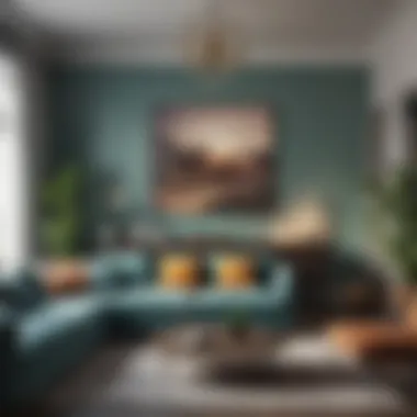 Harmonious Color Scheme for Living Room and Kitchen Elegant color scheme enhancing the connection between spaces