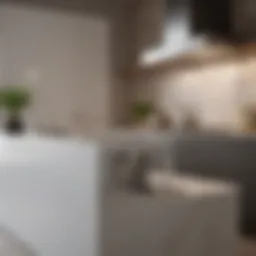 A modern water filtration system integrated into a stylish kitchen design