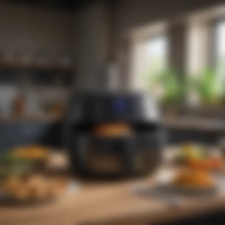 Various healthy meals prepared using an air fryer oven