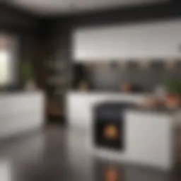 Stylish air fryer oven in a modern kitchen setting