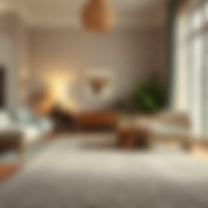 A well-maintained carpet in a cozy living room