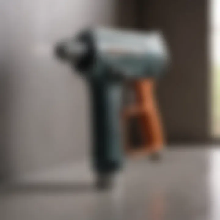 Illustration demonstrating proper technique for using a paint gun