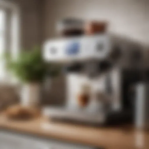 Sleek all-in-one coffee machine in a modern kitchen