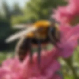 Bumble bee on a vibrant flower