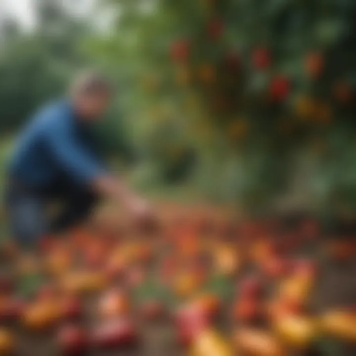 Variety of peppers ready for harvesting in a vibrant garden