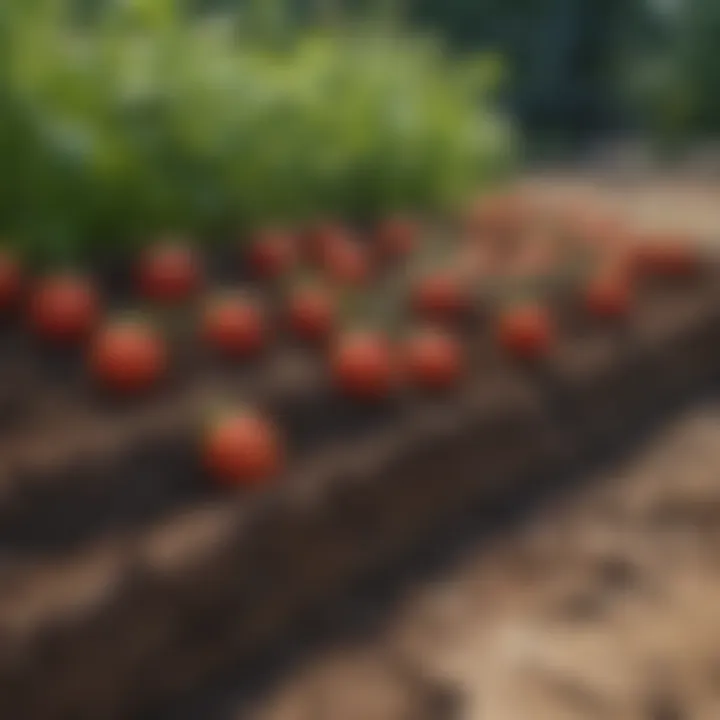 A well-prepared soil bed ready for tomato planting