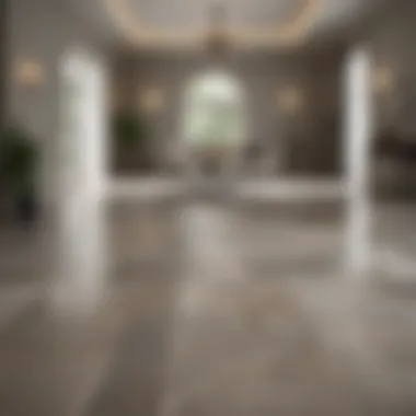 Modern Aesthetics of Stone Flooring Elegant stone flooring in a modern living room
