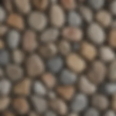 Close-up of various types of stone materials