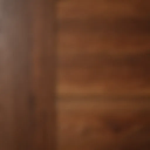 A close-up view of different wood grains used in bedroom furniture.