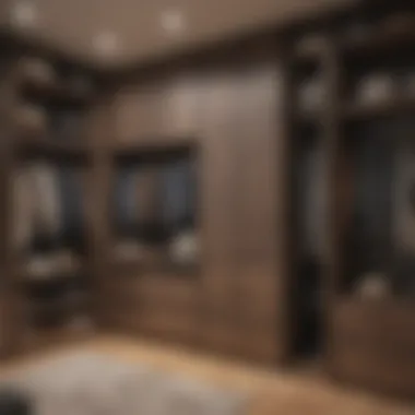 Diverse Material Selection for Stylish Wardrobes Variety of materials used in built-in closet construction