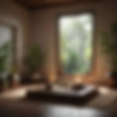 Calming Meditation Space Meditation space with calming elements