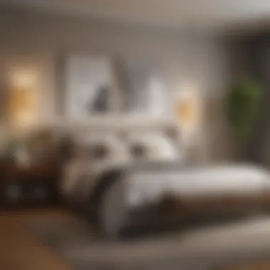 Tranquil Bedroom Environment Tranquil bedroom setting with soft lighting