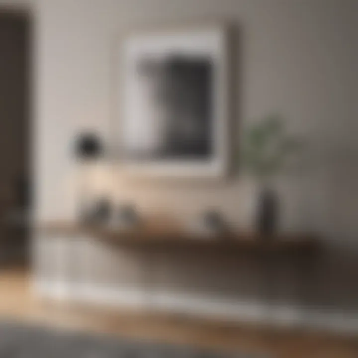 Minimalist console table design showcasing minimalist decor.