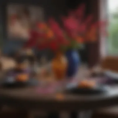 Chic Bold Colors and Artistic Table Decor Chic table decor highlighting bold colors and artistic elements
