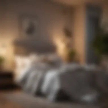 Cozy bedroom featuring a cooling bedding setup