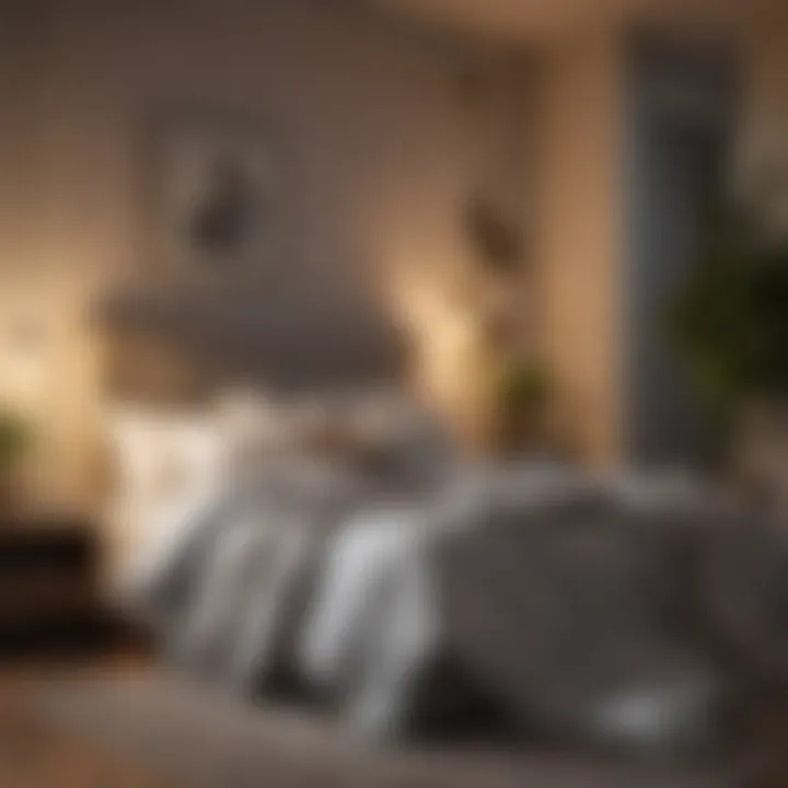 Cozy bedroom featuring a cooling bedding setup