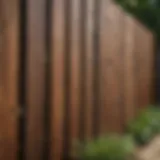 Different fence materials displayed outdoors.