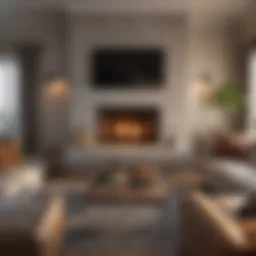 A warm and inviting living room with a fireplace and plush seating.