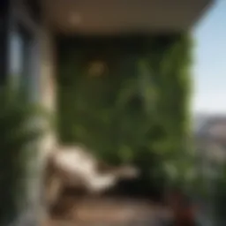 Lush greenery creating a natural privacy screen on a balcony