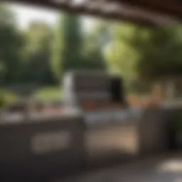 Modern outdoor BBQ station design