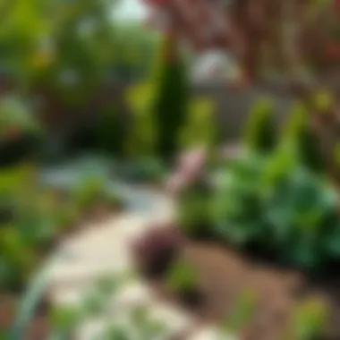 Garden Transformation Post-Removal Garden area post crepe myrtle removal with new plants