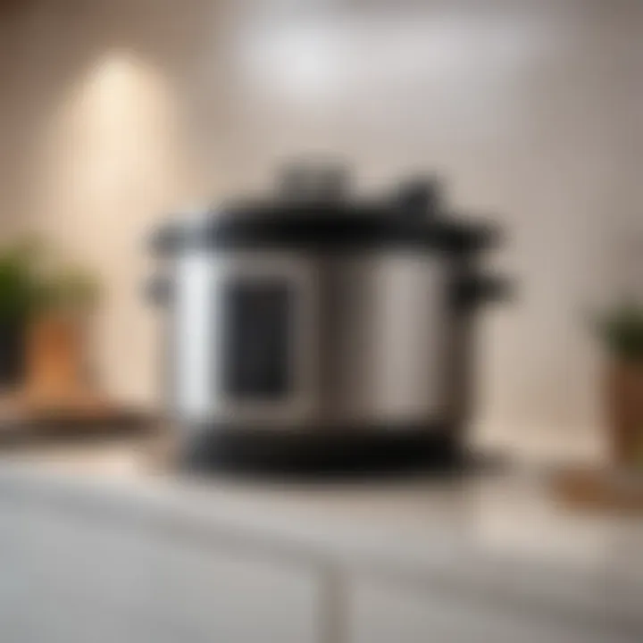 Stylish crock pot lid holder complementing decor trends