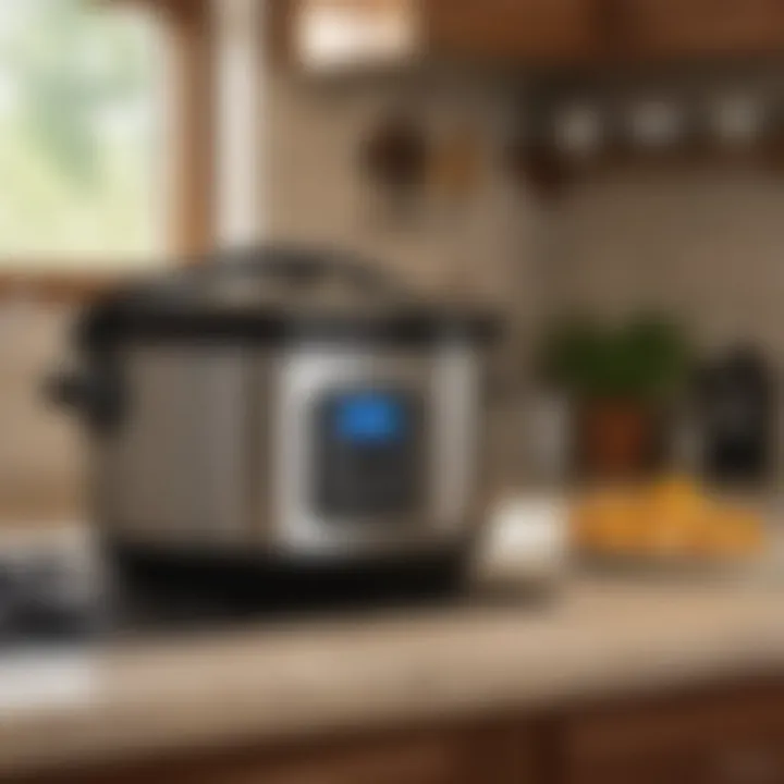 Crock pot lid holder enhancing kitchen organization