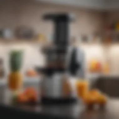 Maintenance Tips for Cuisinart Juicer Attachment Step-by-step maintenance guide for the juicer attachment displayed on a countertop
