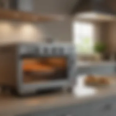 Interior view of Cuisinart toaster oven with air fryer demonstrating cooking capacity