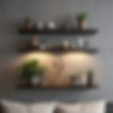 Stylish Shelves for Personal Touch Stylish shelves adorned with decorative items