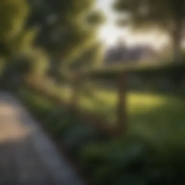Seamless Integration of Fence and Landscape Innovative fence design integrated with landscaping