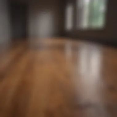 Transformation of Hardwood Floors Before and after deep cleaning of hardwood floors showcasing restored shine