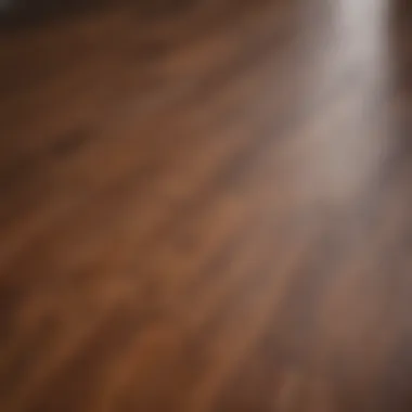 Beautifully Restored Hardwood Surface A beautifully restored hardwood floor with natural light highlighting its finish