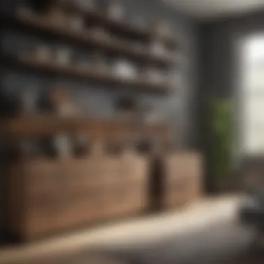 Custom shelving units and drawers maximizing storage efficiency
