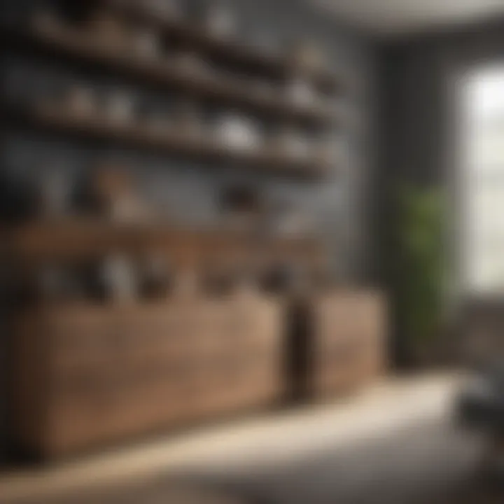 Custom shelving units and drawers maximizing storage efficiency