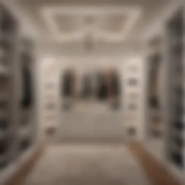 Stylish decor elements enhancing the aesthetic of a closet room