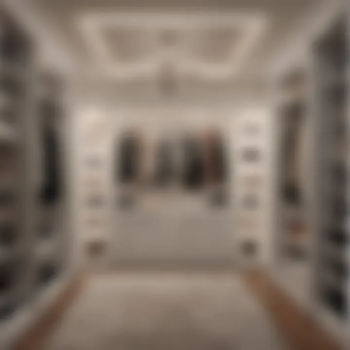 Stylish decor elements enhancing the aesthetic of a closet room
