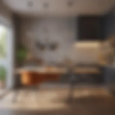 Seamless Integration of Dining and Kitchen Areas Compact dining area integrated into kitchen space