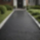 Elegant asphalt walkway leading to a front door