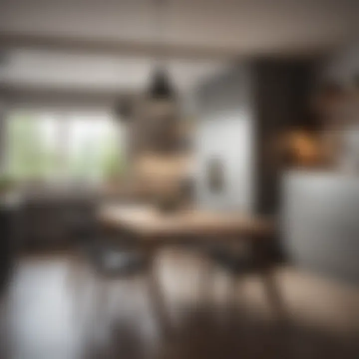 Elegant dining area integrated with kitchen aesthetics