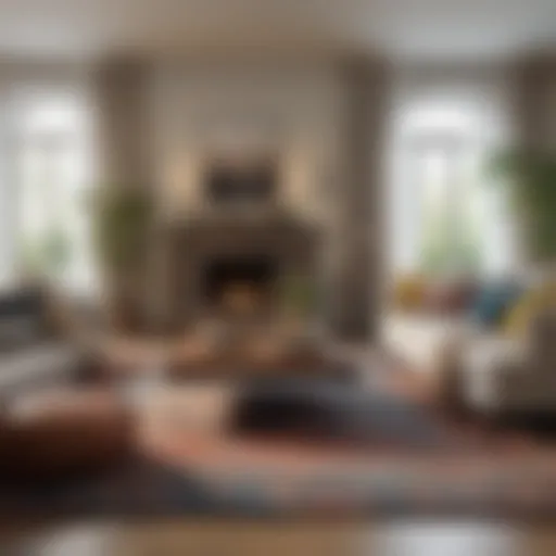 Elegant living room featuring a perfectly sized area rug that complements the furniture arrangement.