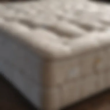 Signs of Mattress Deterioration A close-up of a mattress showing signs of wear and tear