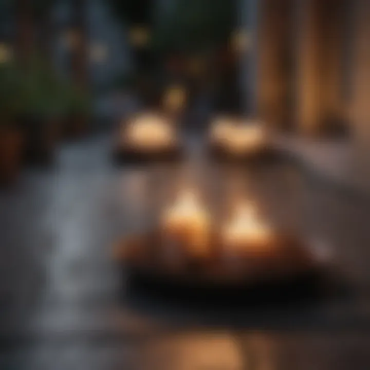 Charming DIY candle holders enhancing a romantic outdoor setting