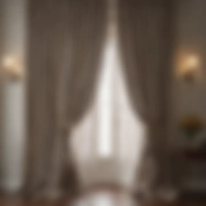 Freshly cleaned drapes hanging elegantly