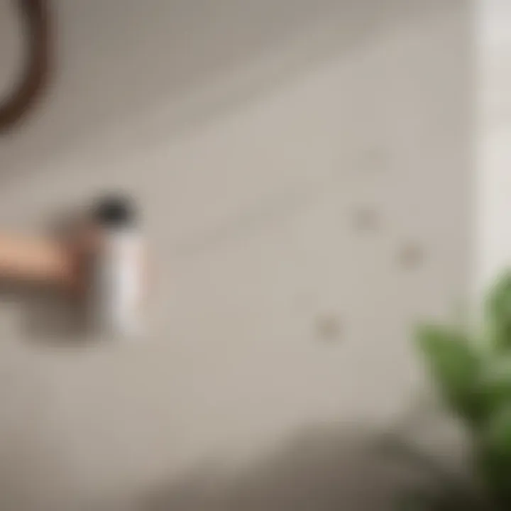 A person demonstrating how to apply insect spray in a corner of a home