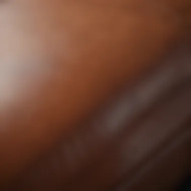 Detailed View of Natural Leather Texture Close-up of leather texture highlighting its natural beauty