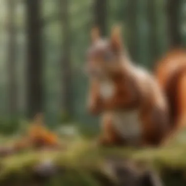 A detailed look at the natural behaviors of red squirrels in their habitat