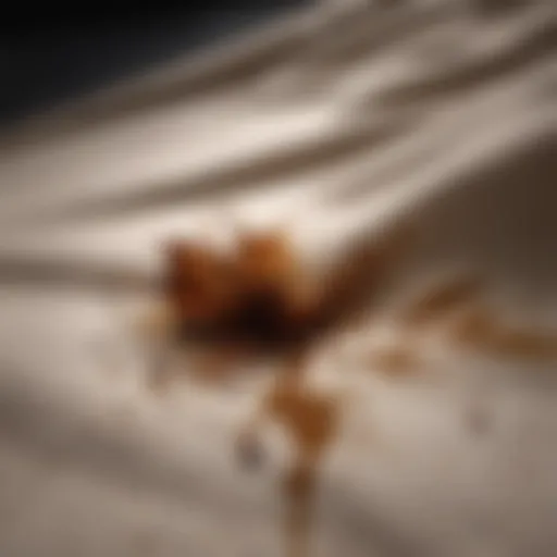 Coffee stain on fabric